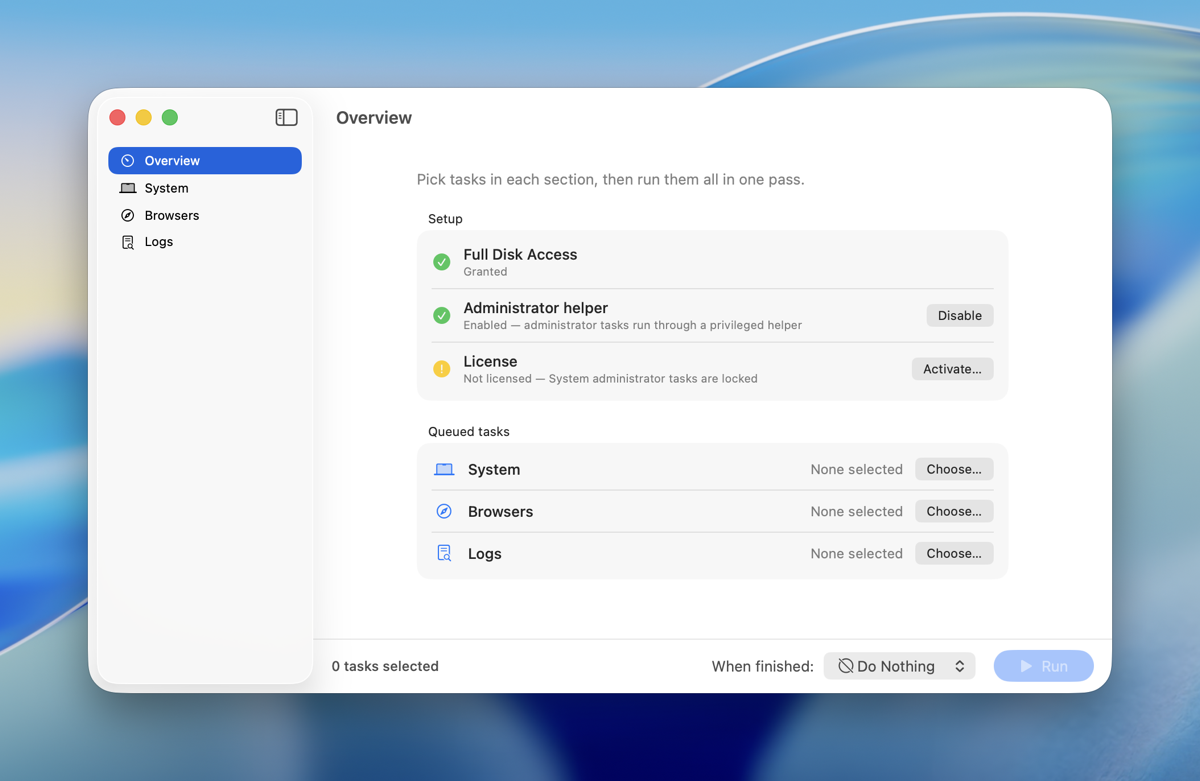 A preview of the new Yasu main window.