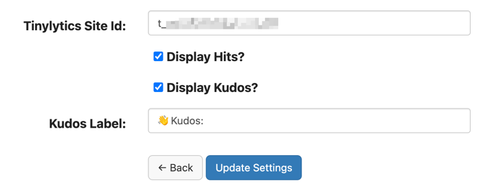 Tinylytics config